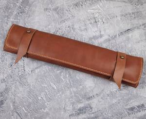 Sac de transport en cuir robuste sur mesure pour couteaux, pochette de rangement multi-outils, housse de couteau de chef professionnelle LKR-0273 - Product Image 1