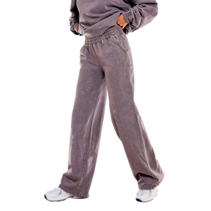 Women Hooded Tracksuit Solid Color Loose Fit Full Length 100% Cotton Washed Fabric Casual Style Autumn Wear Tracksuit - Product Image 4