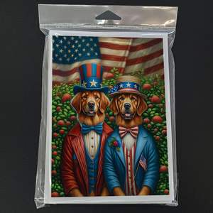 All American Chesapeake Bay Retriever Pack 8 Whimsical A7 Tamaño 5x7 Tarjetas de felicitación en blanco con sobres Tarjetas de notas - Product Image 3