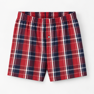 Calzoncillos Boxer a Cuadros para Hombre, 100% Algodón, Transpirables, de Tiro Medio - Product Image 5