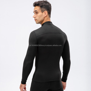 Chaqueta Deportiva de Manga Larga de Terciopelo para Hombre, Alta Elasticidad, Ajuste Ceñido, Cuello Alto, Sudadera con Capucha, para Correr, Entrenamiento, Fitness - Product Image 2