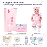 Poupées Reborn Babeside 20 pouces, Lucy, fille endormie, corps en vinyle et tissu, poupées Reborn mignonnes et réconfortantes, OEM ODM, vente en gros