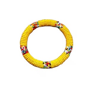 Vintage Style Seed Beads Embroidery <b>Bracelet</b> Premium Craft Design Soft Cotton Seed Beads Embroidered <b>Bracelet</b> Adjustable - Product Image 3