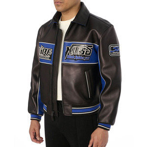 New Arrival High Quality <b>Leather</b> Made Men Avirex <b>Jackets</b> Custom Made 100% Cowhide Genuine <b>Leather</b> Bomber Men's <b>Jackets</b> Low Price - Product Image 5
