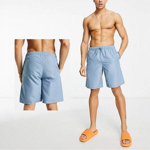 Summer New Popular Design Comfortable Durable 4-Way Stretch Solid Front Quick Dry Breathable <b>Men</b> Beach Volleyball Board Shorts - Product Image 4
