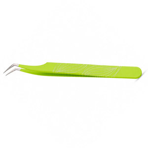 <b>SHEARS</b> BEAUTY Precision Curved Manicure Tweezers Green Stainless Steel Anti-Static Durable 10mm Smooth Tip Application <b>Tool</b> - Product Image 6