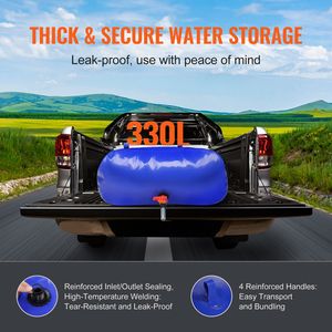 "1000D Blue PVC 330L/87 Gallon <b>Collapsible</b> Water <b>Storage</b> Bladder for RV Large Capacity" - Product Image 4