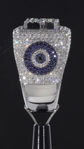 Bague carrée Moissanite Iced Out pour homme, bijoux Hip Hop, bague statement pavée, luxe, bling, cadeau tendance pour lui, style urbain audacieux, très prisée - Product Image 4