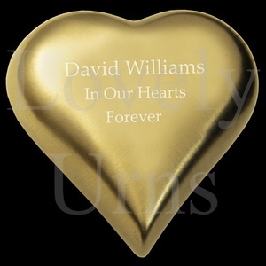 Urna de latón al por mayor con forma de corazón, pequeña urna conmemorativa para cenizas de cremación. - Product Image 4