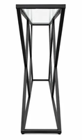 Table console en métal noir, table d'appoint moderne pour entrée, table d'appoint géométrique pour salon, couloir