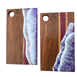 Posavasos de Resina Epoxi en Oferta, Posavasos de Madera y Resina Personalizados, Posavasos de Diseño Azul de Lujo, Tendencia 2026 - Product Image 4