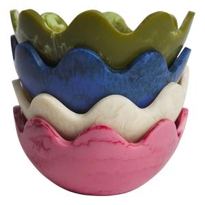 Recipientes de Resina Modernos con Forma de Pétalo y Borde Ondulado, Tazones Decorativos, Centros de Mesa Belladec Hechos a Mano, para Hogares Contemporáneos - Product Image 4