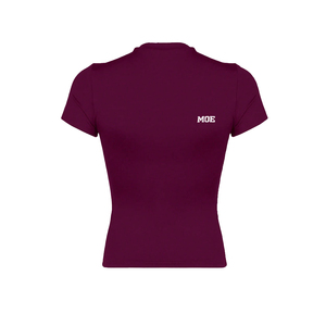 Nueva Camiseta de Mujer Personalizada con Serigrafía, Corte Ajustado, Top Corto, Manga Corta, Tejido Elegante para Uso Diario - Product Image 3