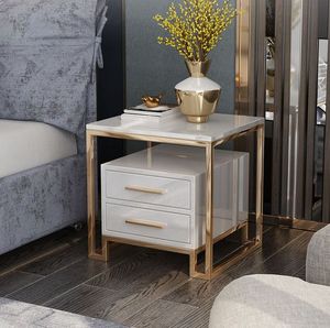 Metal Luxury Furniture <b>Marble</b> <b>Top</b> <b>Side</b> <b>Table</b> Gold Plated Metal <b>Side</b> Cabinet <b>Table</b> for Living Room, Drawing Room, Office - Product Image 6