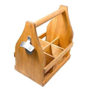 Modern <b>Wooden</b> Caddy with Handle Storage Organizer Durable Wood <b>Box</b> Kitchen Bathroom Desk Portable Cleaning Supplies Holder - Product Image 6