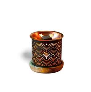 Quemador de incienso de lujo de madera y resina, tipo pilar redondo, combinación de madera de olivo y epoxi, incensario árabe para Oud, soporte para carbón - Product Image 2