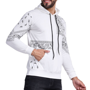Sudadera con Capucha Blanca para Hombre, de Primera Calidad, con Estampado por Sublimación, Corte Regular, Informal, de Algodón Tejido para Otoño - Product Image 4