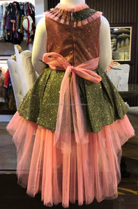 Robe élégante pour filles Moon Light Tail avec bandeau en tissu de laine fantaisie conçu pour les fêtes de printemps des enfants - Product Image 3