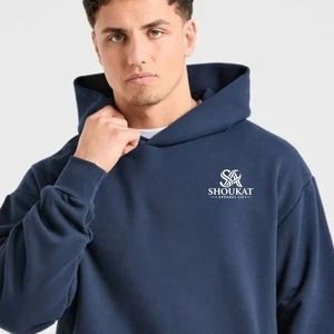 <b>Mens</b> <b>Navy</b> Blue Oversized Hoodie Tracksuit Set Matching Sweatpants Two Piece Casual Streetwear Sportswear <b>Jogger</b> Suit - Product Image 4