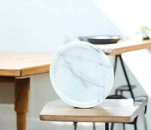 Premium Marble Serving Tray Food Grade Snack Plate for Coffee <b>Table</b> And <b>Dining</b> At Best Price - Product Image 1