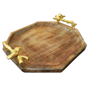 Plateau de service professionnel en bois de 16 pouces pour restaurant, usage intensif pour aliments et boissons, vaisselle promotionnelle haut de gamme - Product Image 6