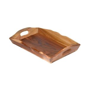 Salisbury Co Seville Modern Eco-Friendly Rectangular Wooden Serving <b>Tray</b> <b>Handle</b> 46x32cm Dishwasher Safe for Home Restaurant Use - Product Image 6