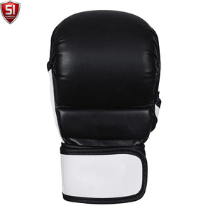 Gants de sparring MMA de haute qualité, sur mesure, en cuir PU, antidérapants, avec sangle de poignet réglable, fermeture auto-agrippante, pour adultes - Product Image 5