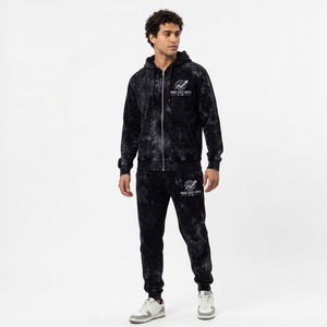 Veste unisexe personnalisée coupe régulière imprimée délavée à l'acide, épaisse, 100 % polyester, coupe-vent, séchage rapide, décontractée, hiver, 2-en-1, longueur intégrale - Product Image 2