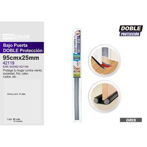 Cricolor Bajo Puerta Doble Proteccin 95cmx25mm Gris <b>Draft</b> <b>Stopper</b> - Product Image 1