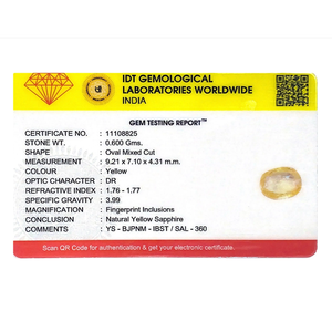 Handcrafted 3 Carat Yellow Sapphire Oval Cut Loose Gemstone for Fine Jewelry - Product Image 4