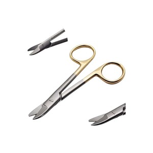 <b>crown</b> cutting scissors curved & straight 4.25 inches (10.8 cm) or 4.75 inches (12 cm) by metal med - Product Image 5