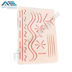 Kit de Práctica de Sutura, Almohadilla de Silicona Resistente para Entrenamiento Médico, Almohadillas de Práctica de Sutura de 3 Capas con 27 Heridas - Product Image 2