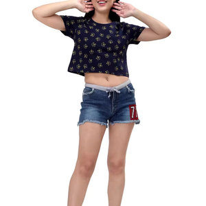T-shirt court pour femme 100% coton col rond manches courtes imprimé dessin animé décontracté été coupe classique 220g - Product Image 4