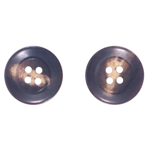 Boutons en corne de buffle noire naturelle de 23 mm, écologiques, à faire soi-même, 34L, 4 trous, polis, tachetés, pour manteau et trench-coat, vente en gros - Product Image 3