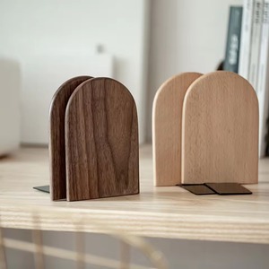 Sujetalibros de Madera Resistentes, Base Antideslizante, Soporte para Libros de Madera para Hogar, Oficina, Estante - Product Image 3