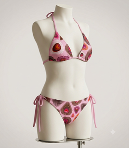 Bikini Personalizado para Mujer, Conjunto de Bikini de Dos Piezas, Bikini Triangular, Bikini con Tiras, Bikini con Lazos Laterales, Bikini con Cuello Halter - Product Image 2