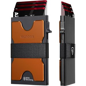 Cartera Delgada para Hombre con Bloqueo RFID y Función Pop-Up para Tarjetas de Visita, Diseño Delgado y Carcasa Metálica - Product Image 1