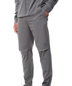 Ensemble de survêtement décontracté d'hiver pour homme avec logo personnalisé, coupe-vent en nylon froissé à capuche, grande taille, pour le sport en plein air, jogging, 2 pièces - Product Image 5