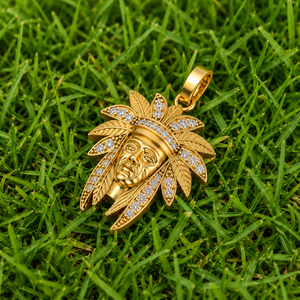Colgantes y Dijes de Plata 925 Bañados en Oro con Diseño Elegante, Estilo Hip Hop, Joyería Fina con Diamantes Cultivados en Laboratorio, Personalizados con Rostro de Cabeza Americana - Product Image 6