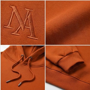 Sudadera con Capucha Extra Grande para Hombre, Color Óxido, Logotipo M Bordado, Sudadera Informal de Forro Polar para Otoño - Product Image 4
