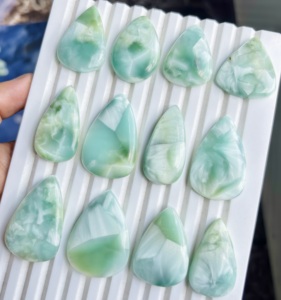 Piedra de Hemimorfita Natural, Gema Suelta de Grado AAA, Cabujón Verde de Alta Calidad para Joyería, Lote al por Mayor - Product Image 2