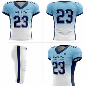 Uniforme de football américain en tissu rip-stop résistant, logo d'équipe personnalisé sublimé, équipement de match de football - Product Image 6