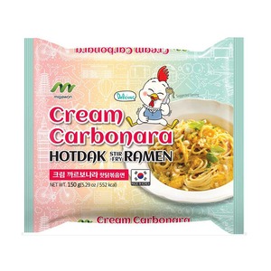 [YNK INTERNATIONAL KOREA] Nouilles coréennes instantanées Hotdak Carbo, croustillantes, épicées et crémeuses, pour la préparation de ramen, fournitures d'épicerie - Product Image 3