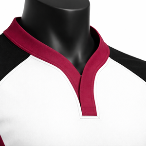 Unisex Rugby Jersey Set Player Name White Maroon Black Short Sleeve V-Neck Moisture Wicking Polyester <b>Athletic</b> Fit All Seasons - Product Image 3