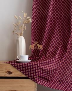 ชุดผ้าม่านผ้าฝ้ายพิมพ์ลายดอกไม้สไตล์วินเทจ  น้ำหนักเบาและโปร่งสบาย - Product Image 3