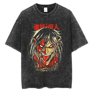 เสื้อยืดพิมพ์ลายการ์ตูนญี่ปุ่นรูปปลาคุณภาพสูงแบบสั่งทำพิเศษ ทรงโอเวอร์ไซส์ สไตล์สตรีทแวร์ ทรงหลวม ผู้จัดจำหน่าย - Product Image 5
