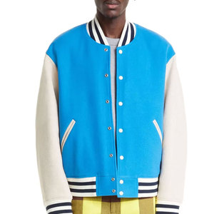 Embroidered varsity jacket wholesale custom college and school letterman jackets factory production - Product Image 1