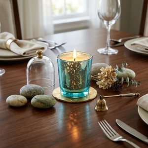 Porte-bougie turc en verre mercure |   Photophore vintage |   Décorations pour fête de mariage |   Décoration de centre de table pour la maison - Product Image 3