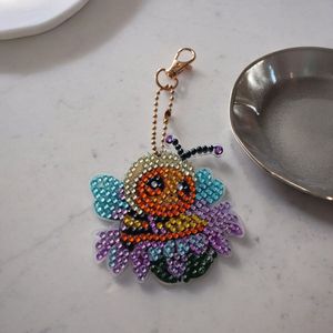 MULTI CRAFT Classic Handmade Seed Beads Christmas <b>Keychain</b> Decorative Eco-Friendly Embroidery Strap Customizable Bag Charm Gift - Product Image 3