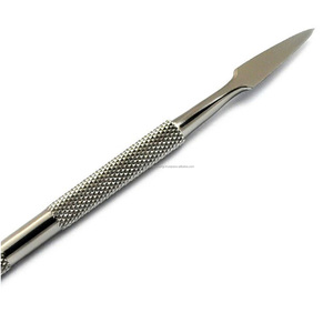Empujador de Cutículas de Doble Punta de Acero Inoxidable Quirúrgico de Precisión Mundial con Empuñadura Moleteada, Herramienta de Manicura y Pedicura, Color Plata, Caja de Calidad - Product Image 5